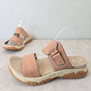 Bionica Comfort Slide Sandals Leather Brown Waterproof Comfort Slip On Size 9.5